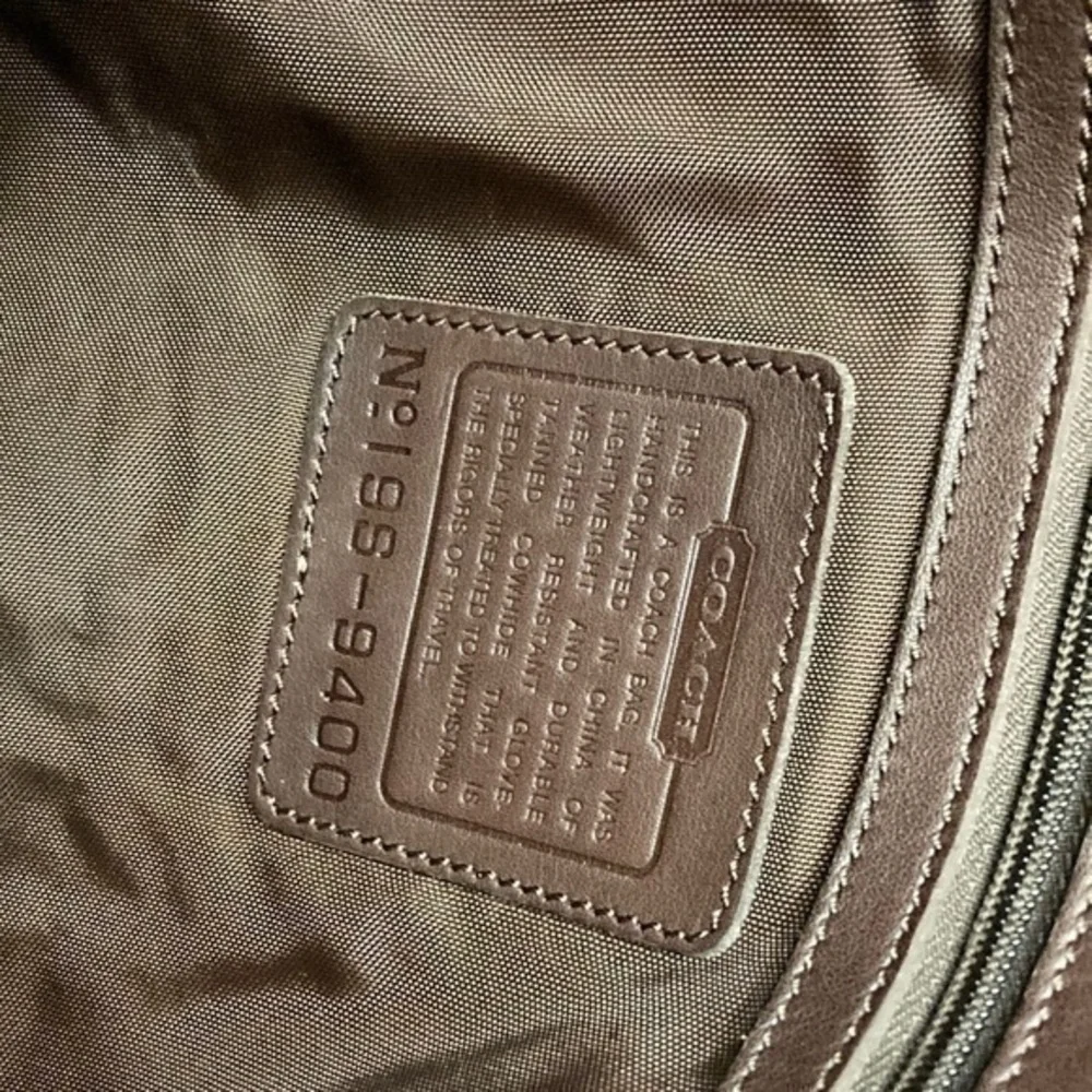 Coach vintage brown leather overnight xxl bag 9400 rare unisex rare